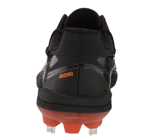 Adidas Men Adizero Afterburner 8 Metal Baseball Cleats Black / Orange Size 12.5 - Picture 9 of 10