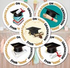 24 Personalised Graduation University school Stickers Labels for Party Bag Seals