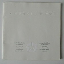 CHRYSLER Full Line 1989 dealer brochure catalog - French - Canada