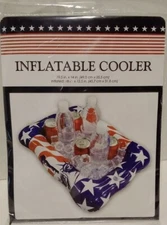 2x Inflatable Cooler American Flag Liberty In Red, White & Blue Color 19.5X14 In