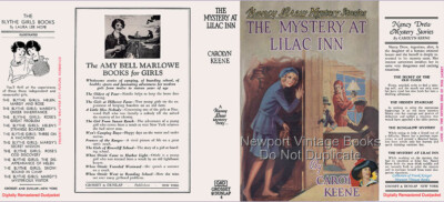 Nancy Drew #4 MYSTERY AT LILAC INN  Keene 1930 A-1 1st Print G&D Remastered DJ