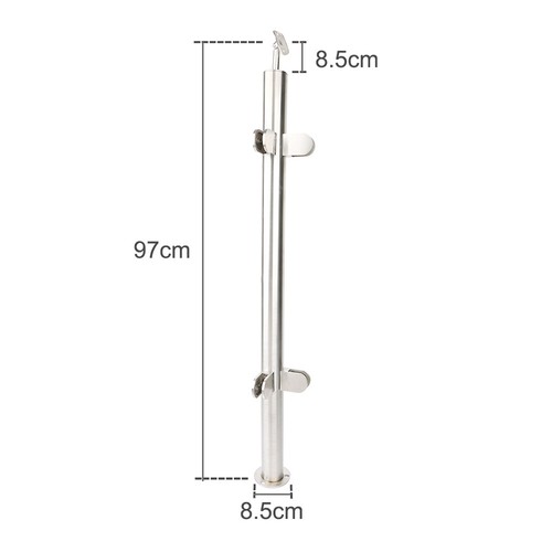 Glass Balustrade Railing Posts Clamp Stainless Steel For Garden Balcony Decking - Picture 5 of 47