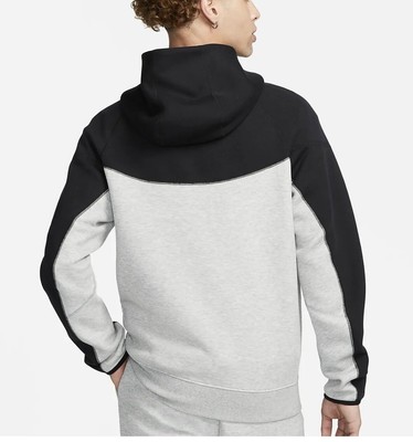 Nike Tech Fleece Full Zip Hoodie Black Grey Mens Medium FB7921-064 