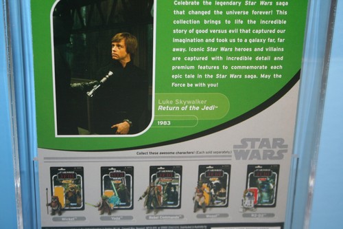 STAR WARS 2011 AFA GRADED MINT ON CARD TVC LUKE ENDOR CAPTURE FIGURE WEAPON - Picture 12 of 14