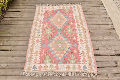 Türkischer Kelim Teppich 38 Zoll x 55 Zoll Handgewebt Kayseri Kelim 98 x 142 ...