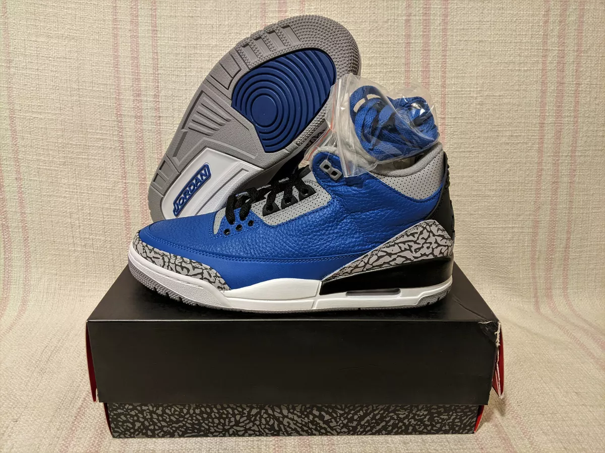 Jordan 3 blue and black clearance