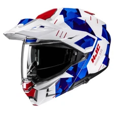 Adventure HJC I80 ROKI MC21 WHITE RED BLUE Modular Helmet Size M