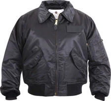 Black Military Air Force CWU-45P Tactical Flight Jacket Rothco 7522