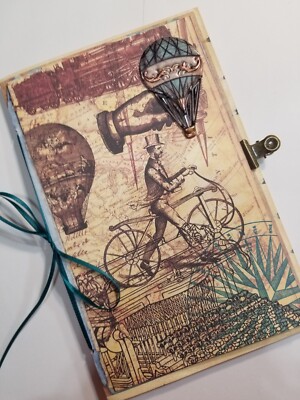 Junk Journal Booklet ''STEAMPUNK LIFE'' Victorian, Industrial Age, Pockets, Cards 