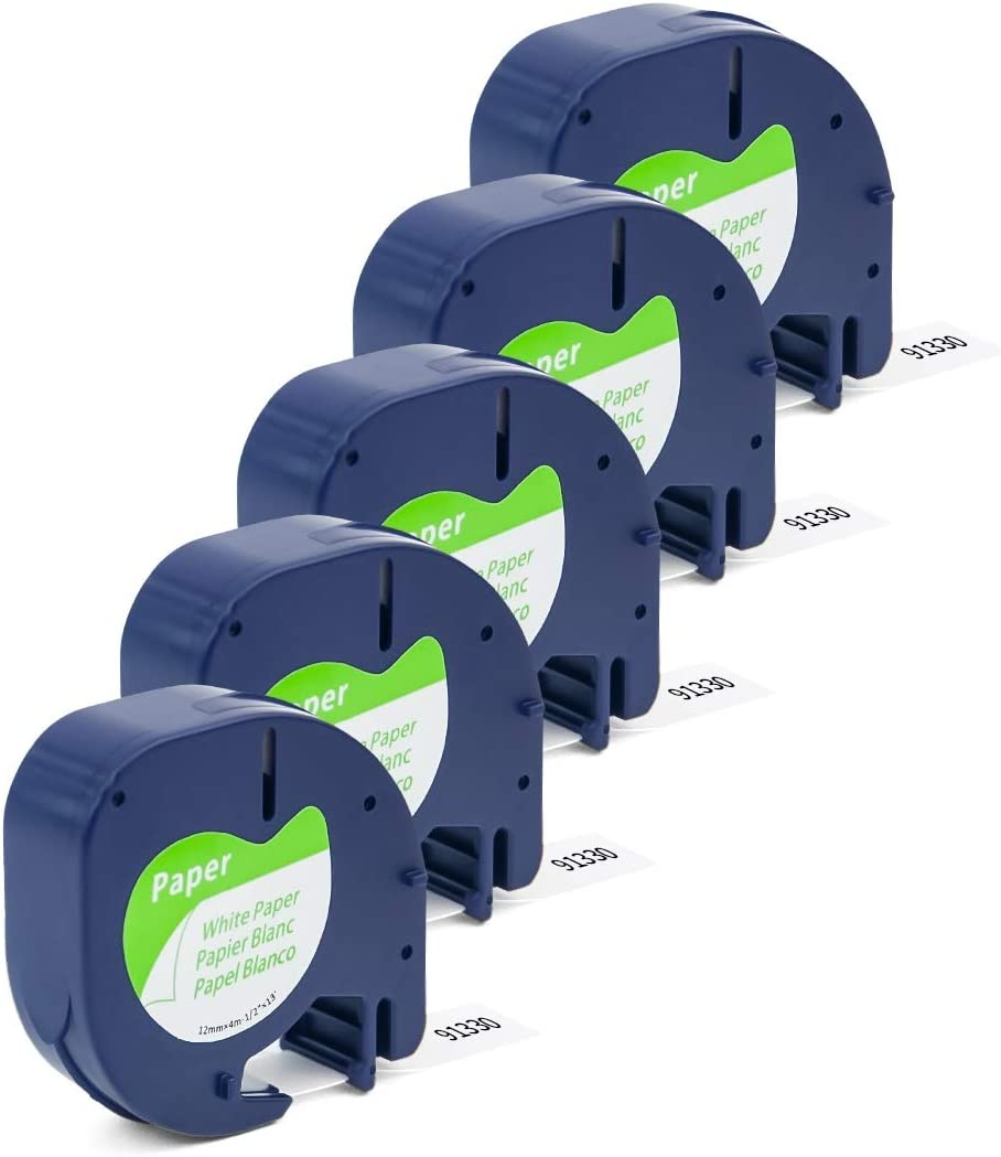 Label Maker Dymo Label KINGDOM Compatible Label Tape Replacement For DYMO LetraTag Paper/Plastic Refill 1/2" X 13 Dymo Labels