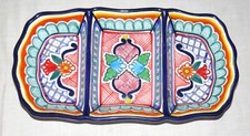 Hernandez Mexico Three-section 13.75 x 7.25 inch Serving Dish