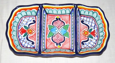 Hernandez Mexico Three-section 13.75 x 7.25 inch Serving Dish