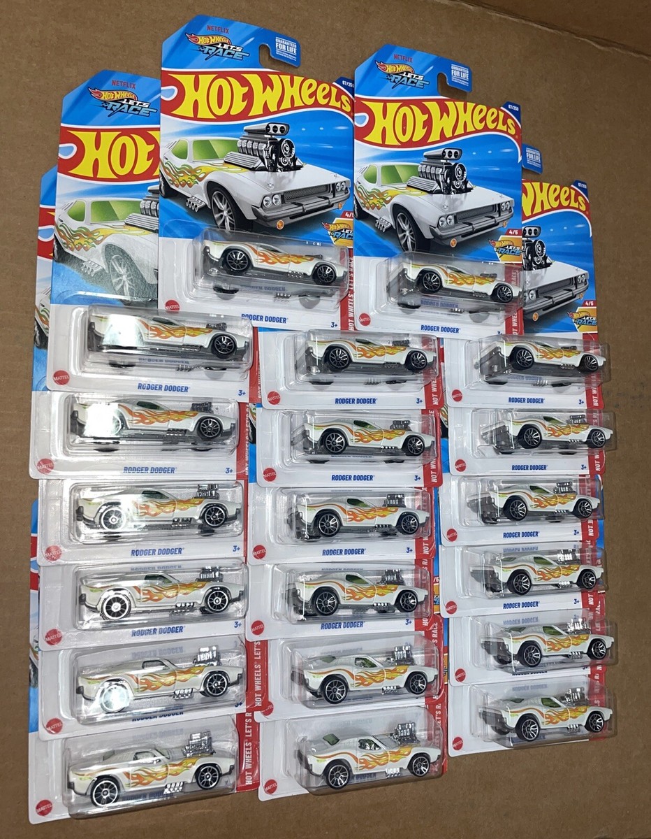 2025 Hot Wheels White Rodger Dodger Hot Wheels Lets Race #87 Lot