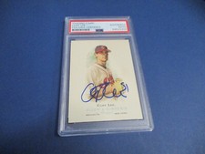 Cliff Lee Indians Autographed Signed 2006 Allen & Ginter Card #159 PSA Slab