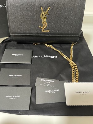 Brand New Saint Laurent Kate Medium Chain Bag / Black