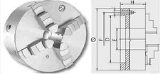 4-Backenfutter ZENTRA Drehfutter 100-125-160-250mm DIN 6350 Gusskörper