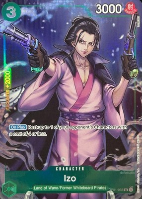   Izo   OP01-033 Alt Art Holo BANDAI CARD GAMES Fest One Piece TCG NM
