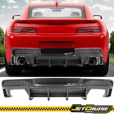 Fits 14-15 Chevrolet Camaro Ikon Style Rear Bumper Lip Carbon Fiber Print PP