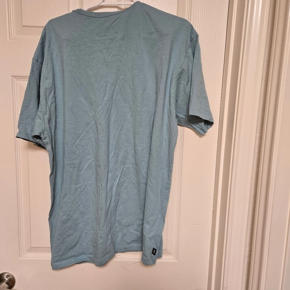 Vans Classic Fit Pocket Tee Men’s XL Blue Green Logo Patch Short Sleeve - Image 3 of 4