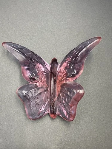 Vintage Fenton Glass Butterfly Figurine Light Purple