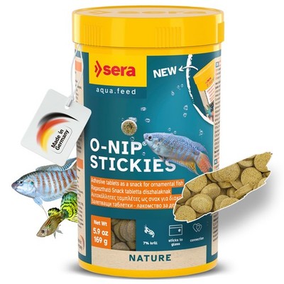 Sera O-Nip Stickies 265 Tabs 8.45 oz Complete Feed Ornamental Fish Adhesive Tabl