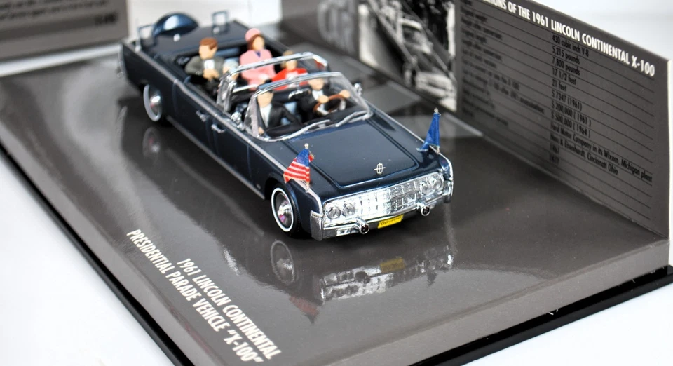 MINICHAMPS-LINCOLN CONTINENTAL KENNEDY PRESIDENTIAL - 1961 MODELLINO AUTO - Immagine 4 di 4