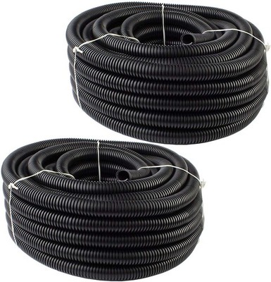 100 FT 1/2'' 13mm (2x 50 FT) Split Wire Loom Conduit Polyethylene Tubing Black