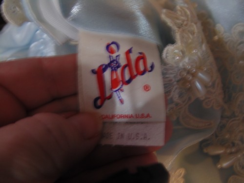 VTG Lida California Full Circle Ruffle Pageant Lace Blue Party Dress Size 5 USA - Picture 7 of 8