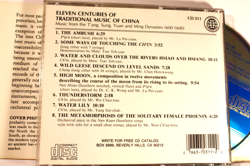 11 CENTURIES OF TRADITIONAL MUSIC OF CHINA-Various Artists (CD) VG Cond ShipsFre - Picture 4 of 4