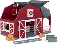 – 20 Pieces Wooden Animal Barn Toy Set – Farm Animals & Play Fence – Pretend Pla