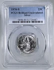 1976 S 25C Silver Washington Quarter PCGS Brilliant Uncirculated BU