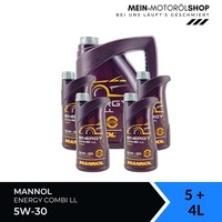 Mannol Energy Combi LL 5W-30 VW BMW LL MB 229.51 MotoröL 5+4 Liter = 9 Liter
