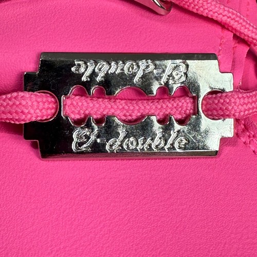 Gaisima Mens New Stylish Metal Punk Big Head Derby Shoes Pink Size 10 - Picture 9 of 13