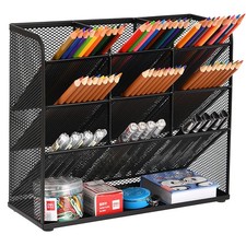 Mesh Desk Organizer, Multi-Functional Pen Holder, Desktop Mesh Pen Holder