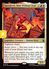 MTG Daredevil Man Without Fear Marvel Super Heroes Rare Legendary Creature NM