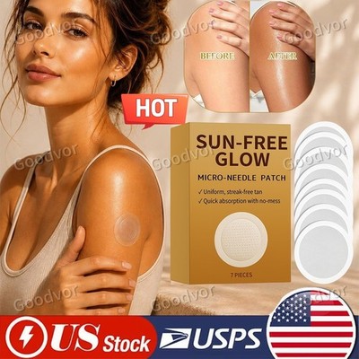 Sun Free Glow Microneedle Tanning Patches,Sunless Body Face Bronzing Sticke
