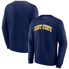 Men's Navy Kent State Golden Flashes Short Name Fleece Pullover Sweatshirt