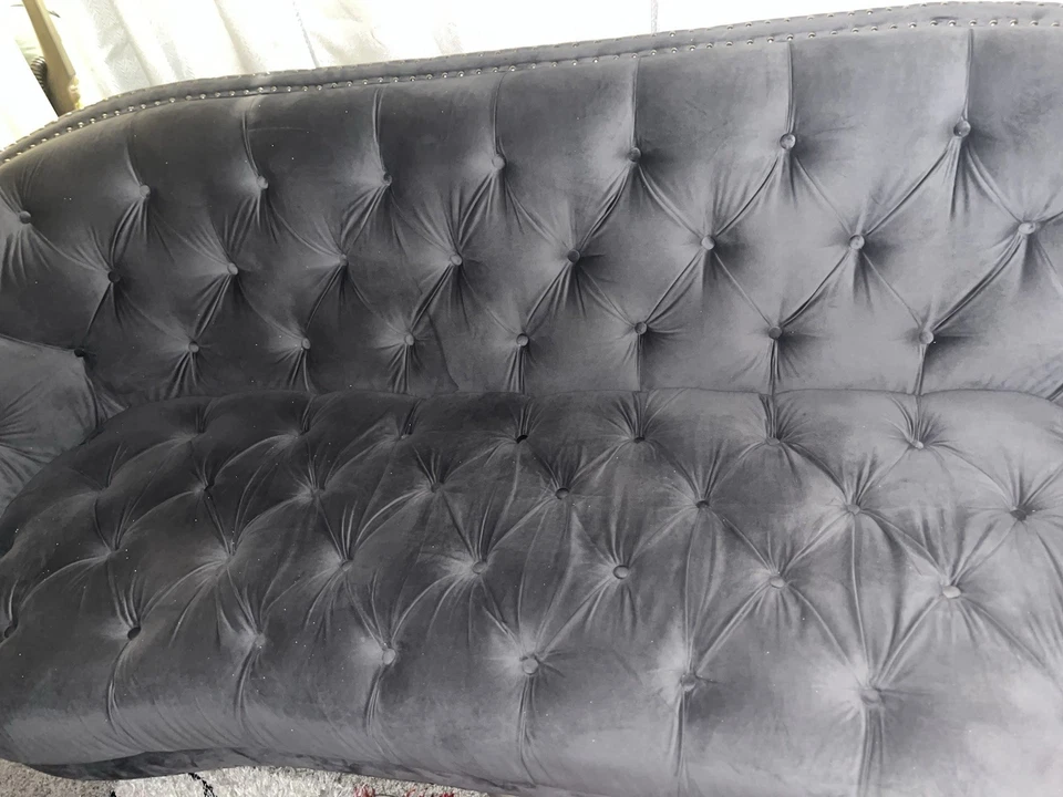 Sofamania EXP291 Couch Grey And Two Tables - Image 3 of 4