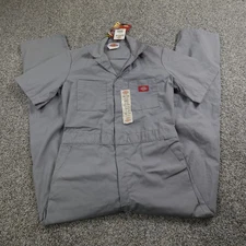 NEW Dickies Coveralls Mens 38 Gray Short Sleeve Overalls Work Jumpsuit Uniform