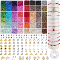 Ruby 3Mm Perlen FüR ArmbäNder, 48 Farben Perlen Zum AuffäDeln Perlen Set Mit Buc