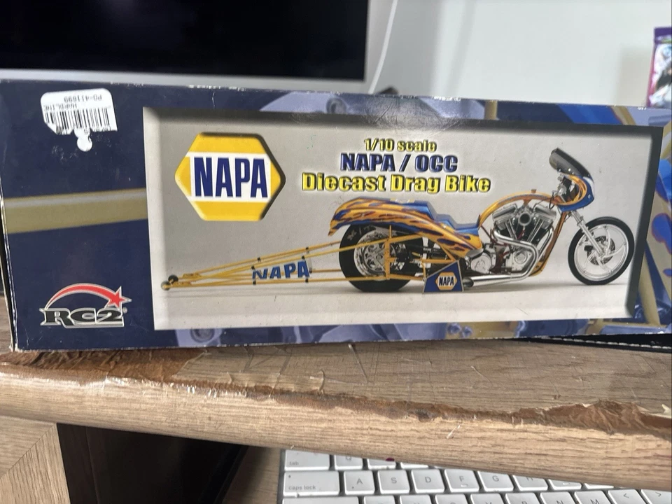 NAPA Orange County Choppers Drag Bike 1/10 Scale OCC RC2 Diecast  - Image 3 of 4