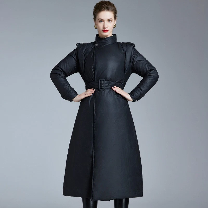 Winter New Long Down Jacket Womens Thickened Loose Fashion Over The Long Jacket - Image 3 of 4