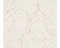 Vliestapete Attractive 3 Grafisch Kreise Beige Creme Weiß