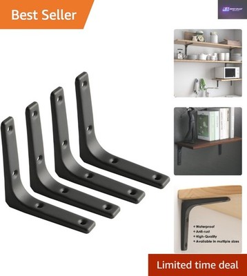 Minimalistische 100 mm Eckwinkel - robuste mattschwarze Regalträger