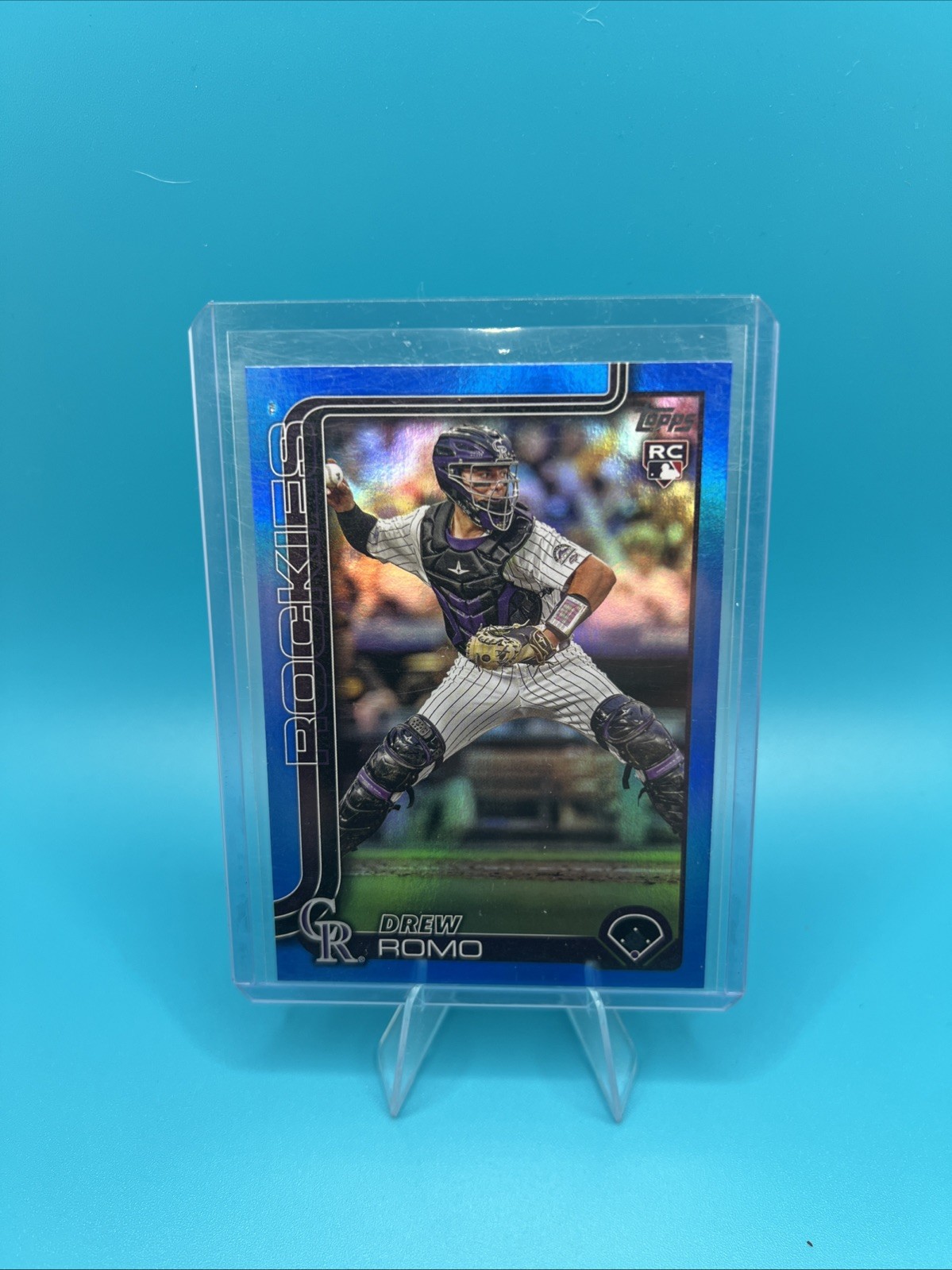 2025 Topps Series 1 - Drew Romo #296 Blue Holofoil /150 (RC)