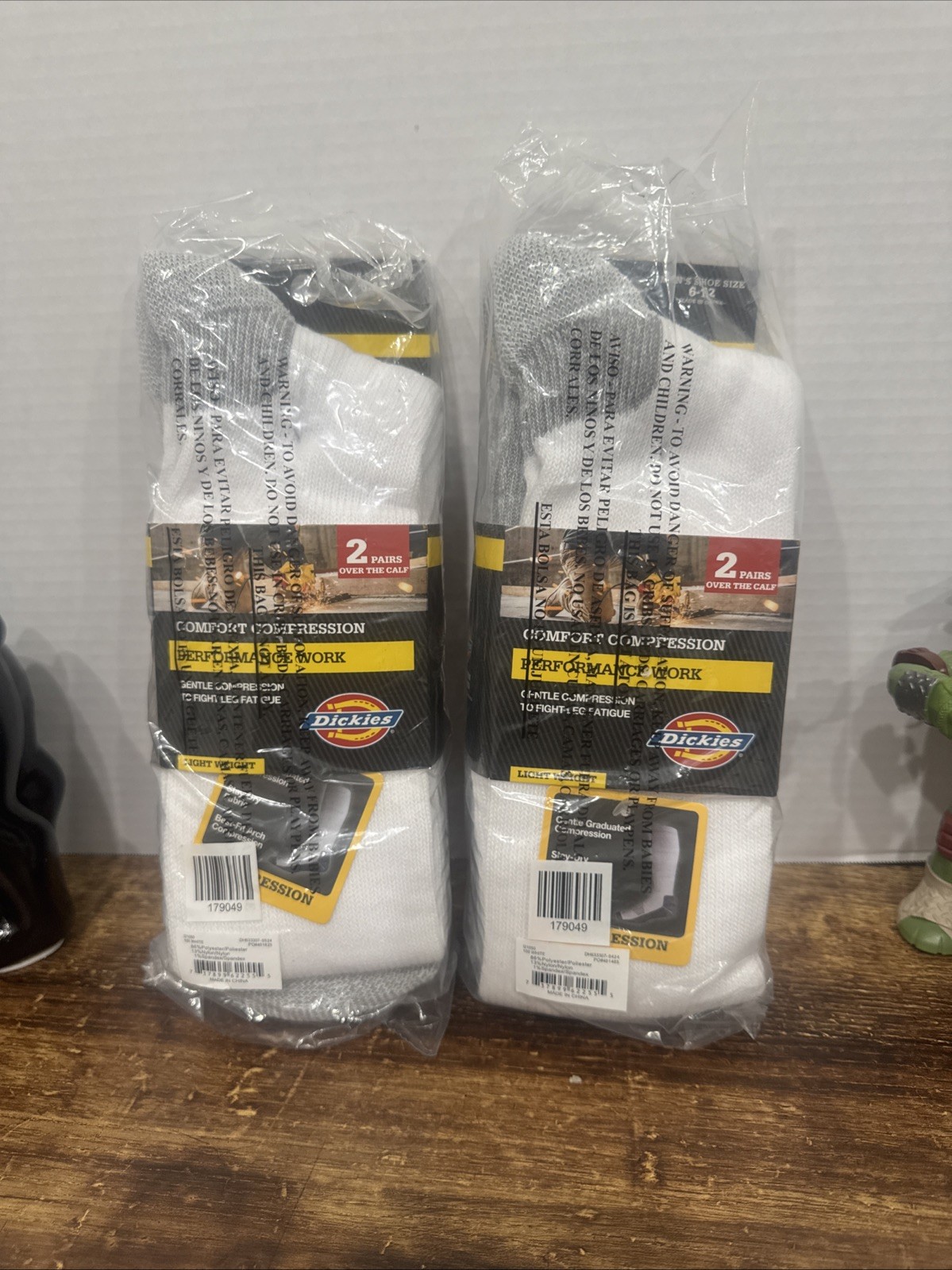 Dickies Comfort Compression Work Socks Black 4 Pair