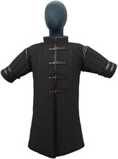 Medieval Gambeson Armor Thick Padded Quilted Cotton Jacket Half Sleeve