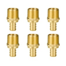 6Pack 1/2" NPT to 1/2" PEX Male Adapter