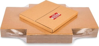 Kraft LP Mailers, 12.8x12.8x1 inch, Easy-Fold, Multi-Depth 15 Pack, Brown 