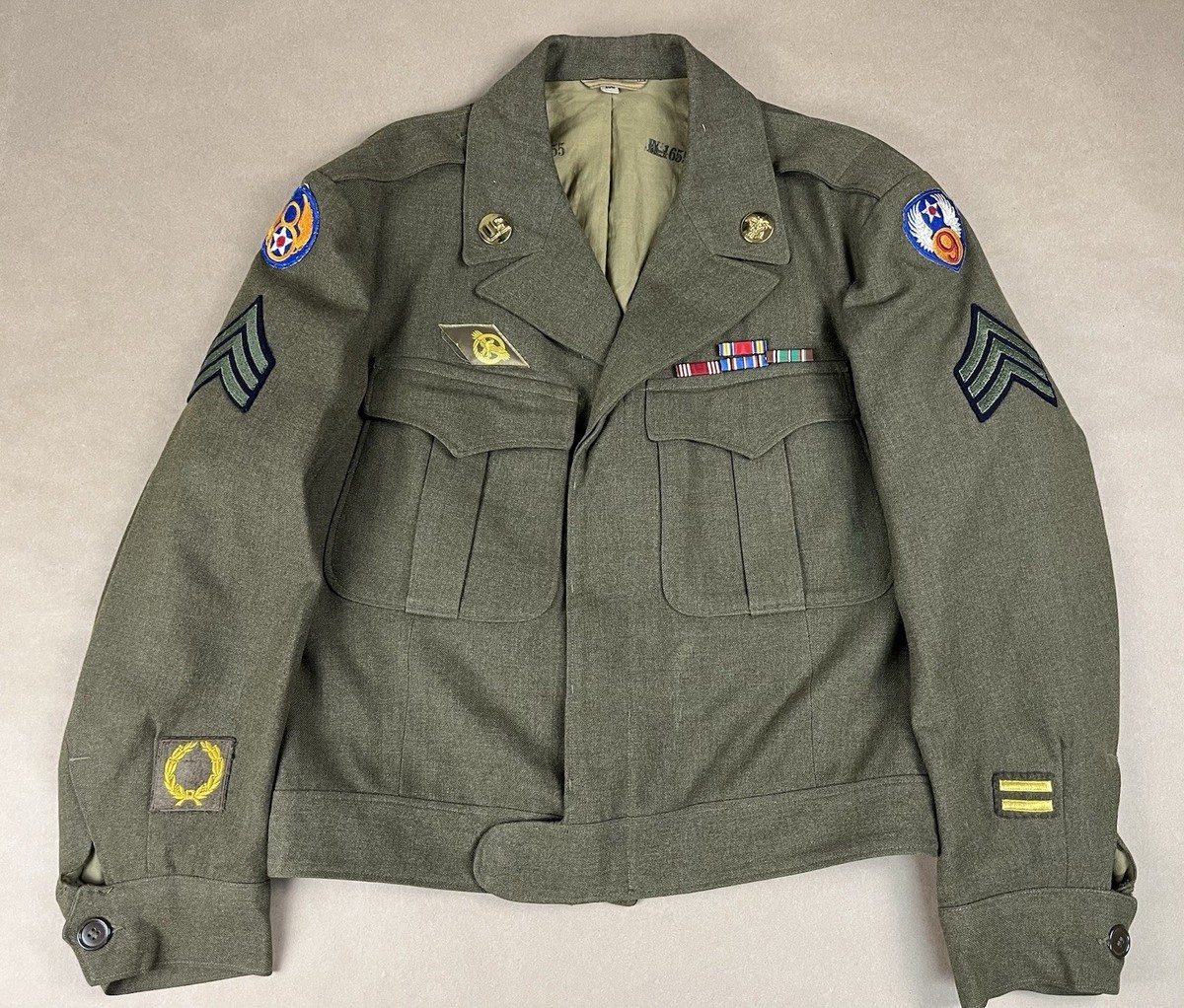 WWII WW2 U.S. Army Air Force Enlisted Ike Jacket Sz 40S 1944